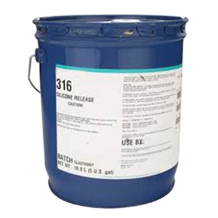 Molykote Lubricant; Silicone Release Spray; 5 Gal Pail; Clear; Heat Stable; Clear In Color MOLYKOTE 316 5GAL PAIL